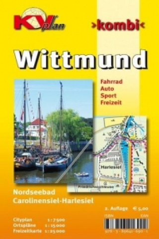 Tiskovina Wittmund, KVplan, Radkarte/Freizeitkarte/Stadtplan, 1:25.000 / 1:15.000 / 1:7.500 