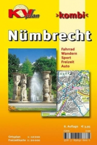 Nyomtatványok Nümbrecht, KVplan, Radkarte/Wanderkarte/Stadtplan, 1:20.000 / 1:10.000 