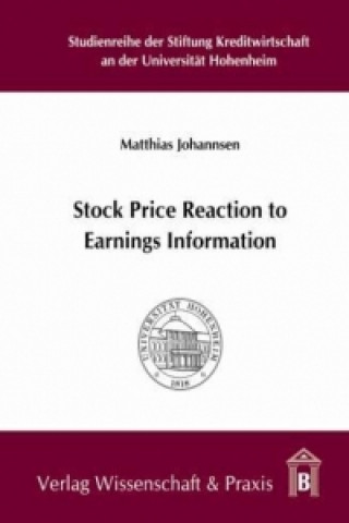 Kniha Stock Price Reaction to Earnings Information Matthias Johannsen
