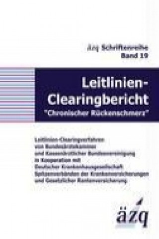 Книга Leitlinien-Clearingbericht "Chronischer Rückenschmerz" ÄZQ