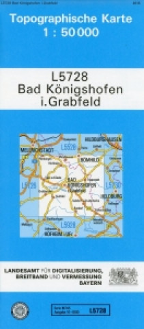 Tiskovina Bad Königshofen im Grabfeld 1 : 50 000 