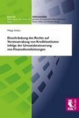 Kniha Einschränkung des Rechts auf Vorsteuerabzug von Kreditinstituten infolge der Umsatzbesteuerung von Finanzdienstleistungen Philipp Klinker