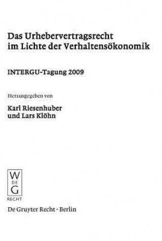 Buch Urhebervertragsrecht im Lichte der Verhaltensoekonomik Karl Riesenhuber