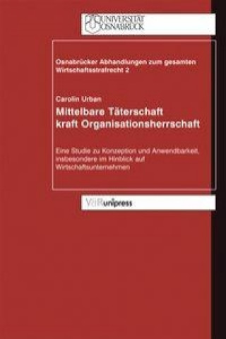 Książka OsnabrA"cker Abhandlungen zum gesamten Wirtschaftsstrafrecht. Carolin Urban