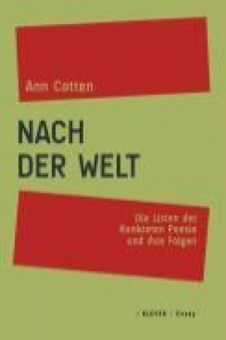 Kniha Nach der Welt Ann Cotten