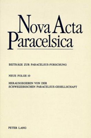Carte Nova ACTA Paracelsica Alois M. Haas