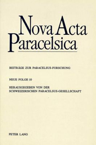 Książka Nova ACTA Paracelsica Alois M. Haas