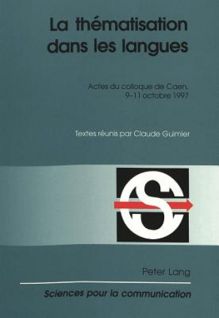 Libro La Thematisation Dans Les Langues Claude Guimier