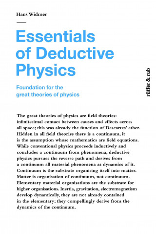 Könyv Essentials of Deductive Physics Hans Widmer