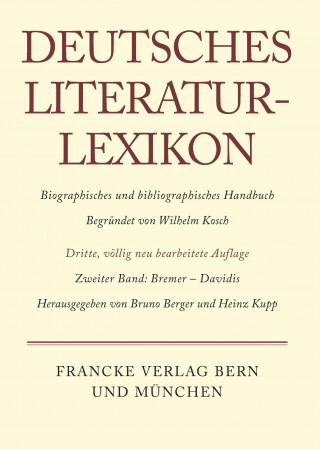 Book Deutsches Literatur-Lexikon, Band 2, Bremer - Davidis Carl-Ludwig Lang