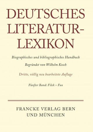 Kniha Deutsches Literatur-Lexikon, Band 5, Filek - Fux Carl-Ludwig Lang
