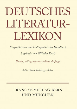 Carte Deutsches Literatur-Lexikon, Band 8, Hohberg- Kober Carl-Ludwig Lang
