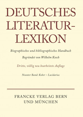 Buch Deutsches Literatur-Lexikon, Band 9, Kober - Lucidarius Carl-Ludwig Lang