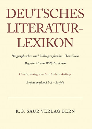 Книга Deutsches Literatur-Lexikon, Erganzungsband I, A - Bernfeld Carl-Ludwig Lang