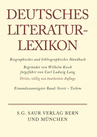 Book Deutsches Literatur-Lexikon, Band 21, Streit - Techim Carl-Ludwig Lang