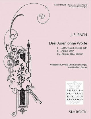 Carte Drei Arien ohne Worte Johann Sebastian Bach