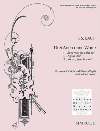 Książka Drei Arien ohne Worte Johann Sebastian Bach