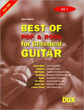 Kniha Best Of Pop & Rock for Classical Guitar 7 Beat Scherler
