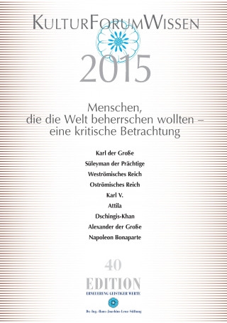 Kniha KulturForumWissen 2015 Dr. -Ing. -Hans-Joachim-Lenz-Stiftung