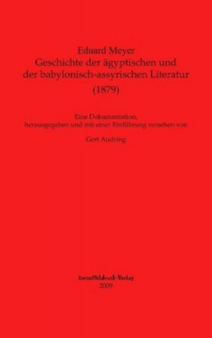 Kniha Geschichte der ägyptischen und der babylonisch-assyrischen Literatur Eduard Meyer