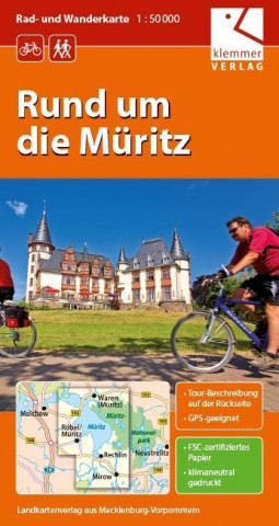 Tiskovina Rad- und Wanderkarte Rund um die Müritz 1 : 50 000 Klaus Klemmer