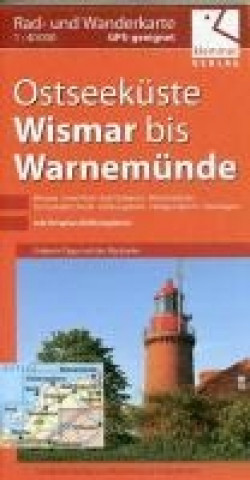Nyomtatványok Rad- und Wanderkarte Ostseeküste Wismar bis Warnemünde 1 : 40 000 Christian Kuhlmann