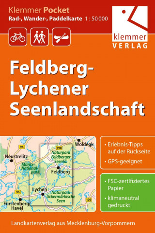 Materiale tipărite Klemmer Pocket Rad-, Wander- und Paddelkarte Feldberg - Lychener Seenlandschaft 1 : 50 000 Christian Kuhlmann