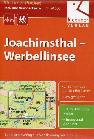 Articles imprimés Joachimsthal - Werbellinsee 1 : 50 000 Klaus Klemmer