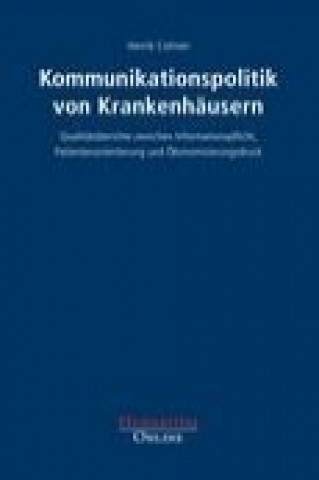 Kniha Kommunikationspolitik von Krankenhäusern Henrik Cohnen