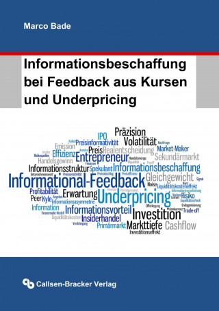 Könyv Informationsbeschaffung bei Feedback aus Kursen und Underpricing Marco Bade