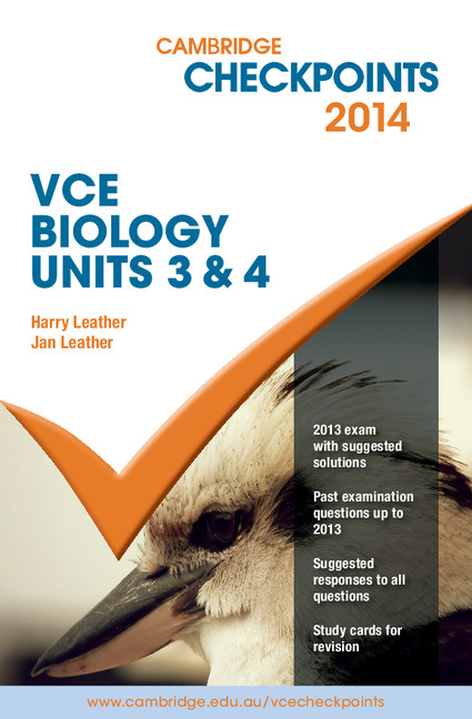 Könyv Cambridge Checkpoints VCE Biology Units 3 and 4 2014 and Quiz Me More Harry Leather