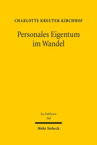 Könyv Personales Eigentum im Wandel Charlotte Kreuter-Kirchhof