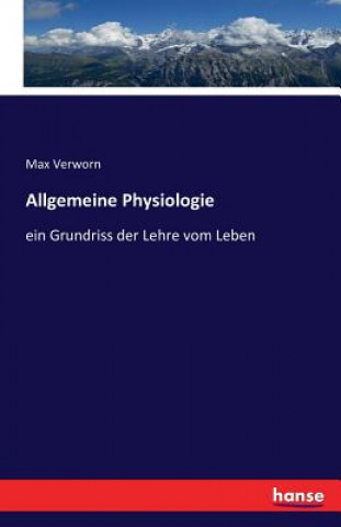 Kniha Allgemeine Physiologie Max Verworn