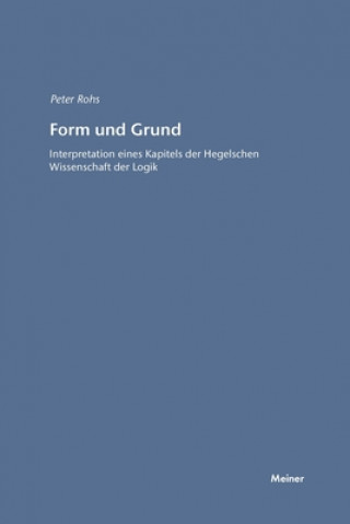 Könyv Form und Grund Peter Rohs
