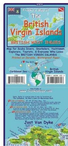 Nyomtatványok Franko Map U.S. & B.I. Virgin Islands Dive Map 