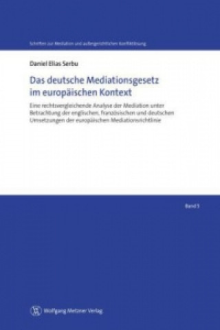 Carte Das deutsche Mediationsgesetz im europäischen Kontext Daniel Elias Serbu