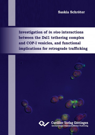 Könyv Investigation of in vivo interactions between the Dsl1 tethering complex and COP-I vesicles, and functional implications for retrograde trafficking Saskia Schröter