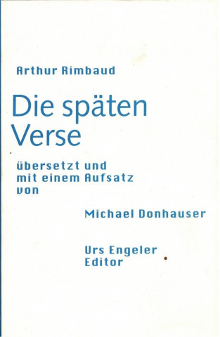 Kniha Die späten Verse Arthur Rimbaud