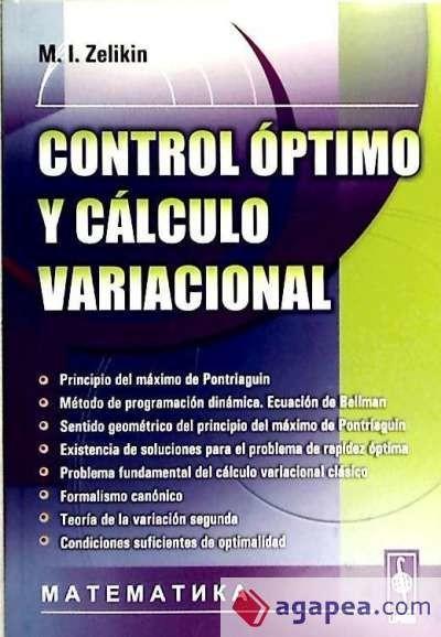 Книга Control óptimo y cálculo variacional 