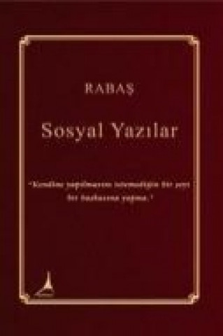 Knjiga Sosyal Yazilar Rabas