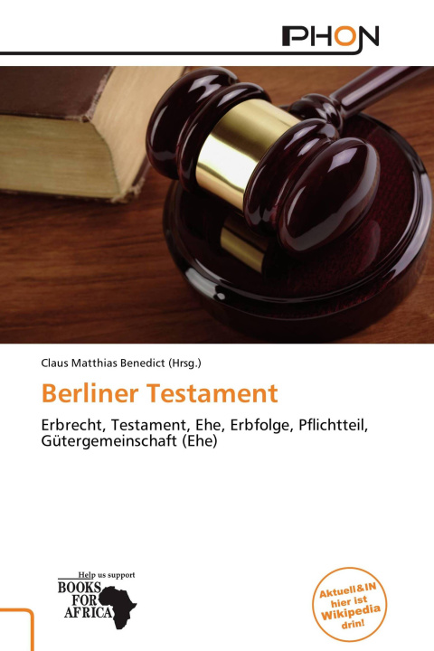 Knjiga Berliner Testament Claus Matthias Benedict