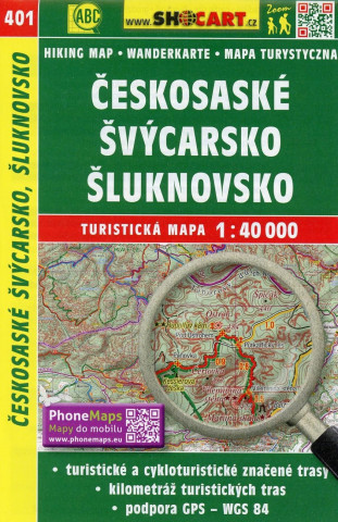 Tiskovina Českosaské Švýcarsko Šluknovsko 1:40 000 