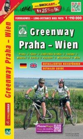 Tiskovina Greenway Praha - Wien 1 : 100 000 
