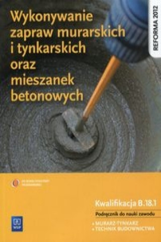 Kniha Wykonywanie zapraw murarskich i tynkarskich oraz mieszanek betonowych Podrecznik do nauki zawodu Miroslawa Popek