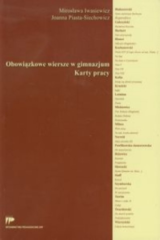 Knjiga Obowiazkowe wiersze w gimnazjum Karty pracy Miroslawa Iwasiewicz