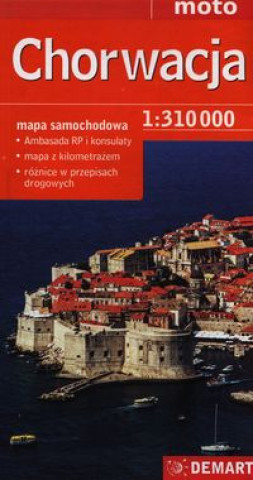 Tiskovina Chorwacja mapa samochodowa 1:310 000 