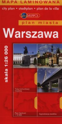 Tiskovina Warszawa Plan miasta 1:26000 laminowany 