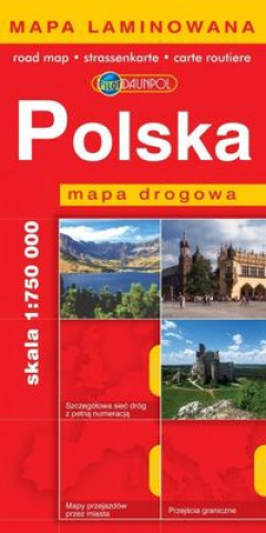 Tiskovina Polska mapa drogowa Europilot 1:750 000 laminowana 