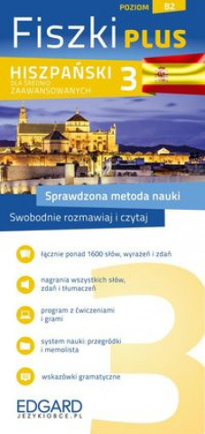 Książka Hiszpanski Fiszki PLUS dla srednio zaawansowanych 3 Joanna Ostrowska