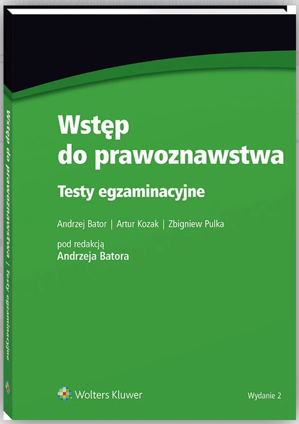 Libro Wstep do prawoznawstwa Testy egzaminacyjne 